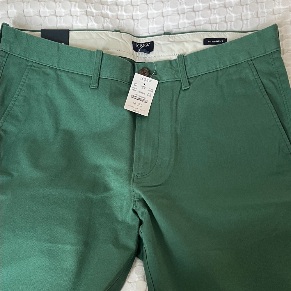 J. Crew Men's Forest Green Chinos